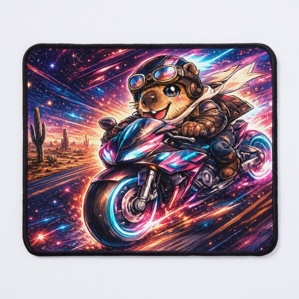 Item preview, Neon Racer Capybara High Speed Energy designed and sold by NovaMoodCo.
