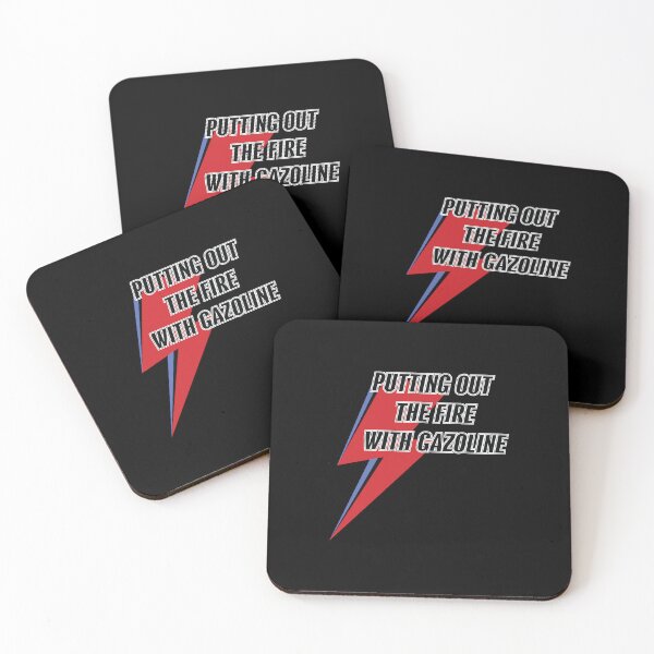 Item preview, Putting Out the Fire with Gasoline — Thunder Typography Bowie Tribute designed and sold by simpledarkwavewisdom.