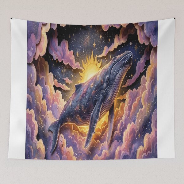 Item preview, Cosmic Whale Swimming Through Nebula Clouds designed and sold by moses10.