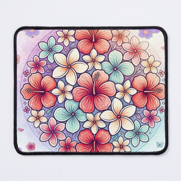 Item preview, Tropical Hibiscus Floral Mandala designed and sold by Lougud.