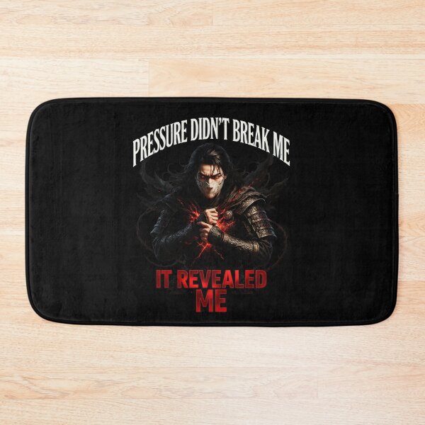 Item preview, Pressure Didn’t Break Me, It Revealed Me – Dark Samurai Motivation Art designed and sold by FinalArcStudio.