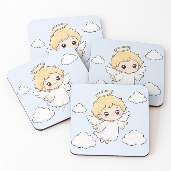 Item preview, Cute Kawaii Baby Angel Flying in Clouds designed and sold by Seculinator.