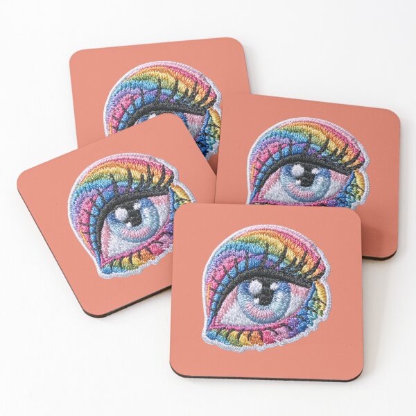 Item preview, Rainbow Eye Embroidery Color Burst designed and sold by MegaNovaArt.