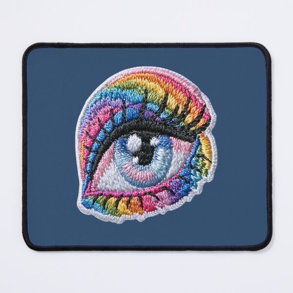 Item preview, Rainbow Eye Embroidery Color Burst designed and sold by MegaNovaArt.