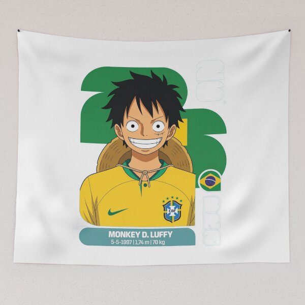 Item preview, Monkey D. Luffy Brazil Football Card designed and sold by myJPEG.