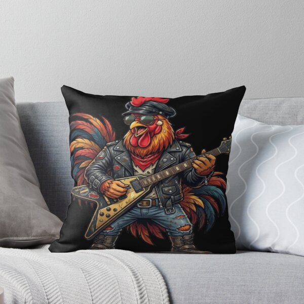 Item preview, Rocker Rooster Playing Guitar Illustration designed and sold by DailySparks.