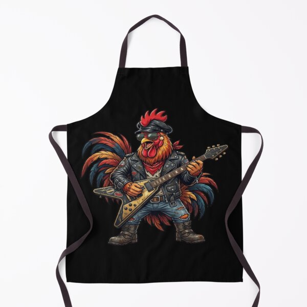 Item preview, Rocker Rooster Playing Guitar Illustration designed and sold by DailySparks.