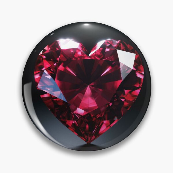 Item preview, Red Sapphire Diamond Heart Design designed and sold by Heavens Blueprint & Designs.