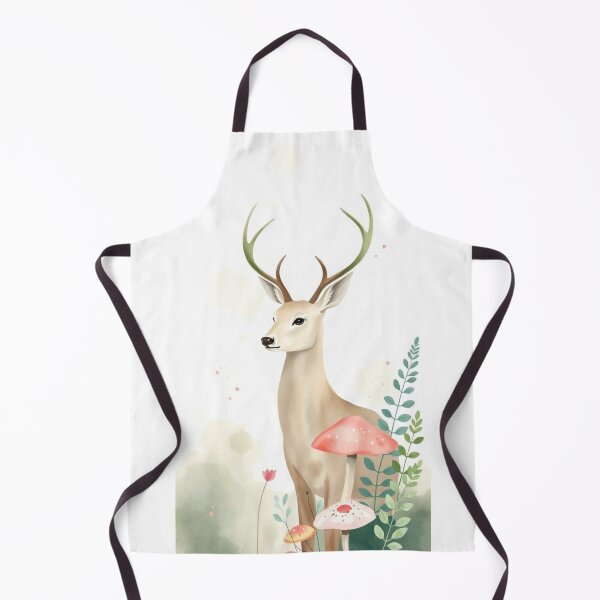 Item preview, Serene Watercolor Stag with Magic Mushrooms designed and sold by Vida e Arte.