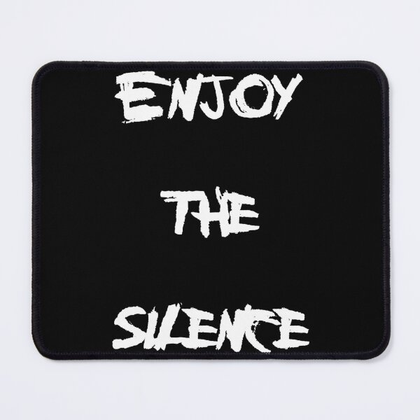 Item preview, Enjoy the Silence – Minimalist Typography Tribute to Depeche Mode designed and sold by simpledarkwavewisdom.