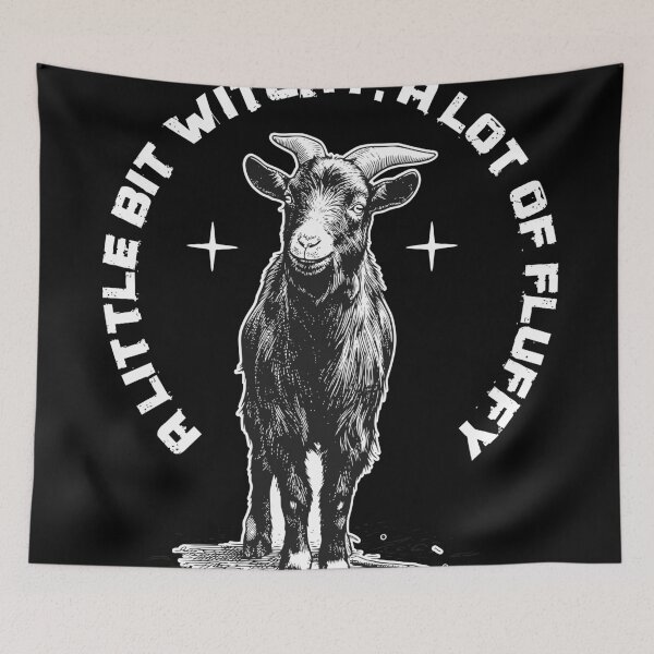 Item preview, A Little Bit Witchy A Lot Of Fluffy Cute Goat Art designed and sold by LinaValearte.