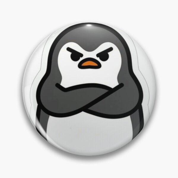Item preview, Selectively Social | Funny Grumpy Penguin Sticker for Introverts designed and sold by Inkabbmate.