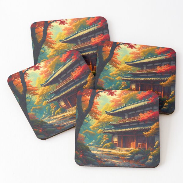 Item preview, Autumn at the Hidden Aki-dera designed and sold by ZenGrooves.