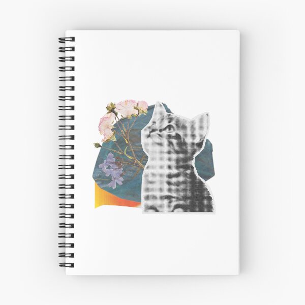 Item preview, Newspaper Cat Print with Flowers Pop Art designed and sold by T-Shawty.