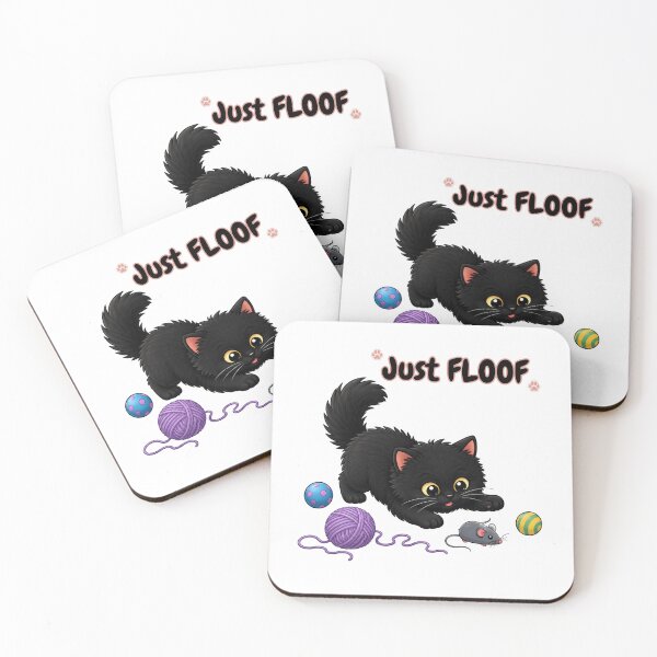 Item preview, Just FLOOF – Cute Black Cat designed and sold by lumar23.