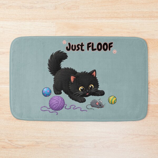 Item preview, Just FLOOF – Cute Black Cat designed and sold by lumar23.