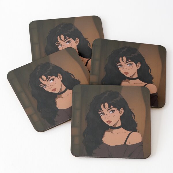 Item preview, Girl with a choker, glasses, and bangs designed and sold by MarstaKola.