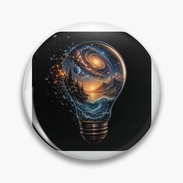 Item preview, Lightbulb containing the world, the universe, the stars and the planets  designed and sold by carlsmart1.