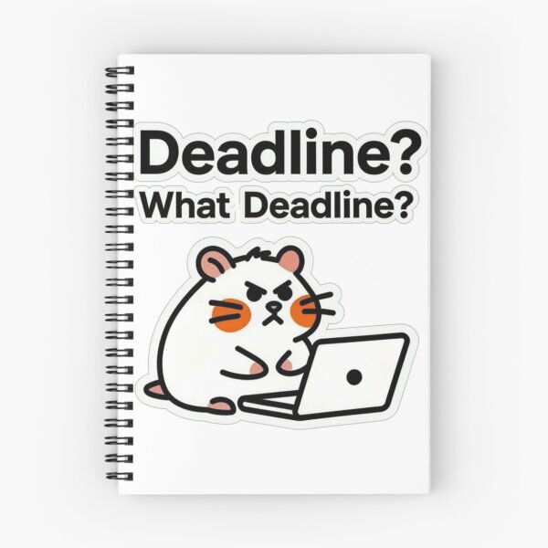 Item preview, Deadline? What Deadline? | Funny Procrastinating Hamster Sticker for Students designed and sold by Inkabbmate.