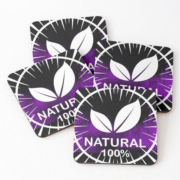 Item preview, Natural 100% Purple Nature Leaf Logo | Modern Botanical Minimalist Nature Design designed and sold by DervoTeck2767.