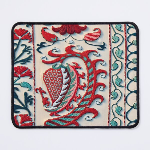Item preview, Suzani Antique Floral Uzbekistan Embroidery designed and sold by Vicky Brago-Mitchell®.