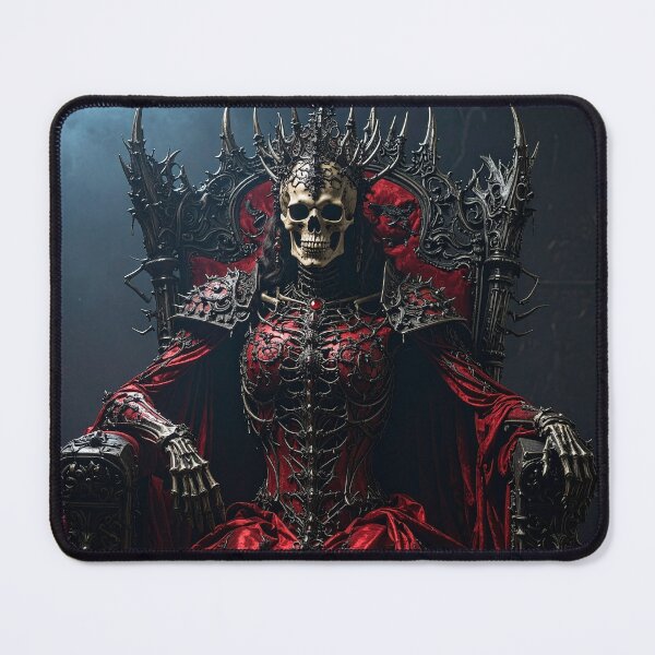 Item preview, Gothic Skull Queen on Dark Throne Art designed and sold by BetweenForms.