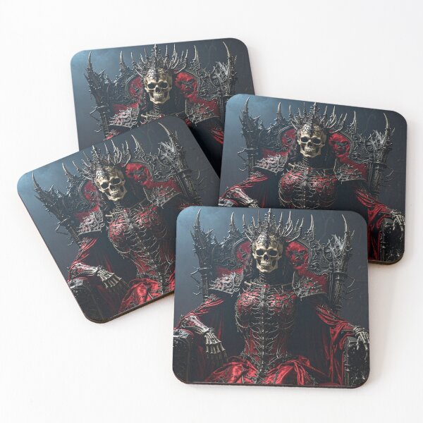 Item preview, Gothic Skull Queen on Dark Throne Art designed and sold by BetweenForms.
