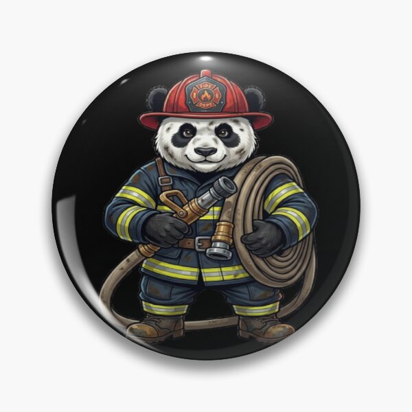 Item preview, Firefighter Panda Cute Professional Mascot Illustration designed and sold by DailySparks.