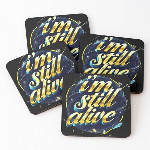 Item preview, I'm Still Alive - gold cursive designed and sold by Stefrait-7.