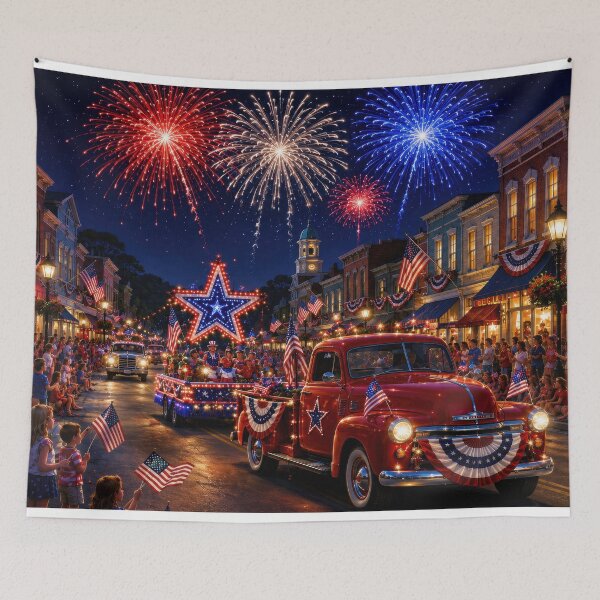 Item preview, Patriotic Red Truck designed and sold by jgvisualarts.