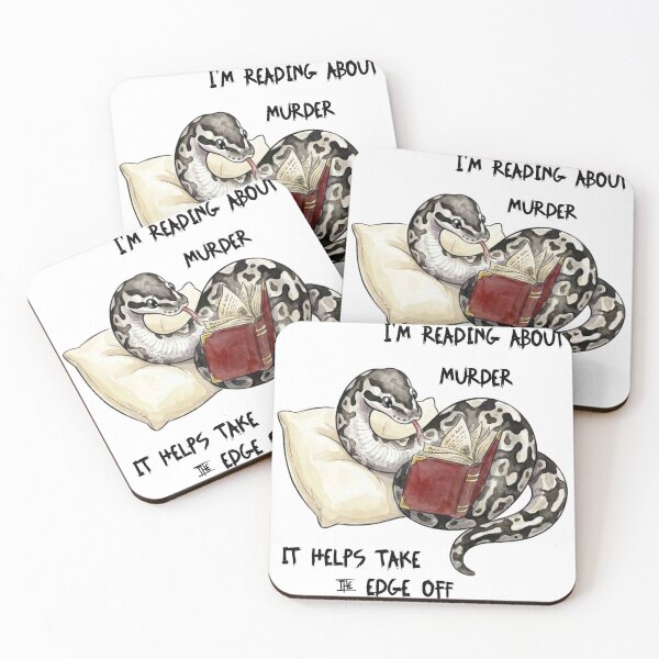 Item preview, Snarky Snake Reading About Murder designed and sold by Blush Meadow Trading Co.