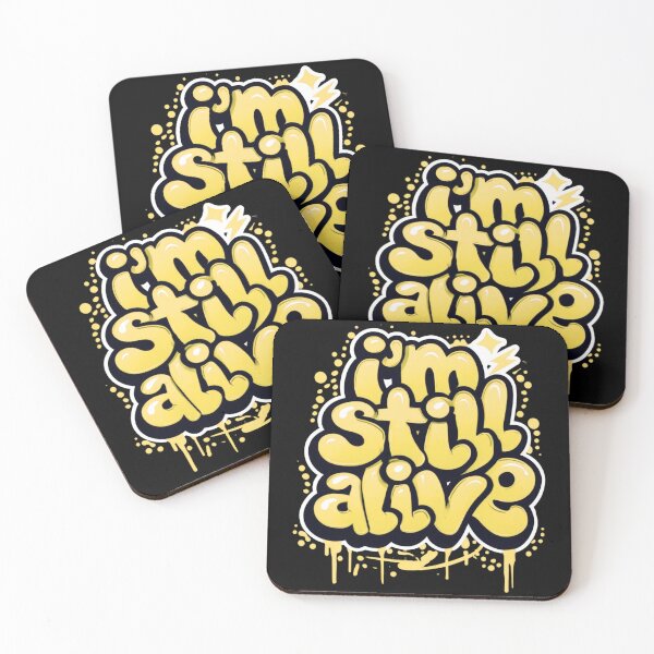 Item preview, Todavía estoy vivo - grafiti amarillo llamativo designed and sold by Stefrait-7.