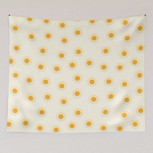 Item preview, Yellow Swirling Suns on a Cream Background designed and sold by Hanna McCown.