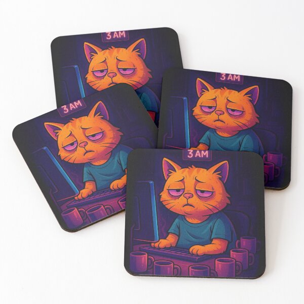 Item preview, Coding Cat at 3AM designed and sold by FalistY.