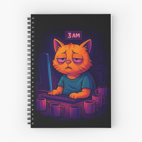 Item preview, Coding Cat at 3AM designed and sold by FalistY.