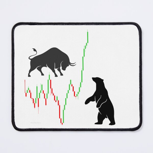 Item preview, Bull vs Bear Market Trading Art — Candlestick Chart — Stock Market Gift for Traders designed and sold by Bullrunprints.