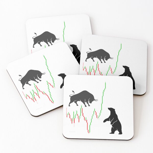 Item preview, Bull vs Bear Market Trading Art — Candlestick Chart — Stock Market Gift for Traders designed and sold by Bullrunprints.