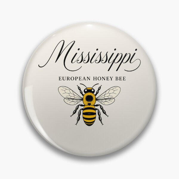 Item preview, Mississippi European Honey Bee Vintage State Insect Art Print designed and sold by The-Drip-Studio.