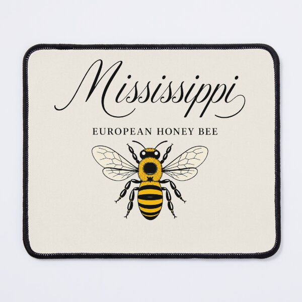 Item preview, Mississippi European Honey Bee Vintage State Insect Art Print designed and sold by The-Drip-Studio.