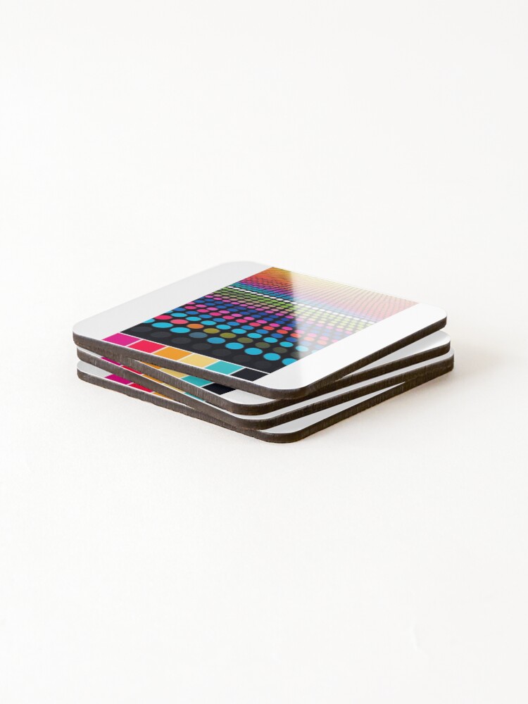 Thumbnail 4 of 5, Coasters (Set of 4), Art - Colorful Spectrum Gradient, Abstract Graphic Composition designed and sold by Reverso-Design.