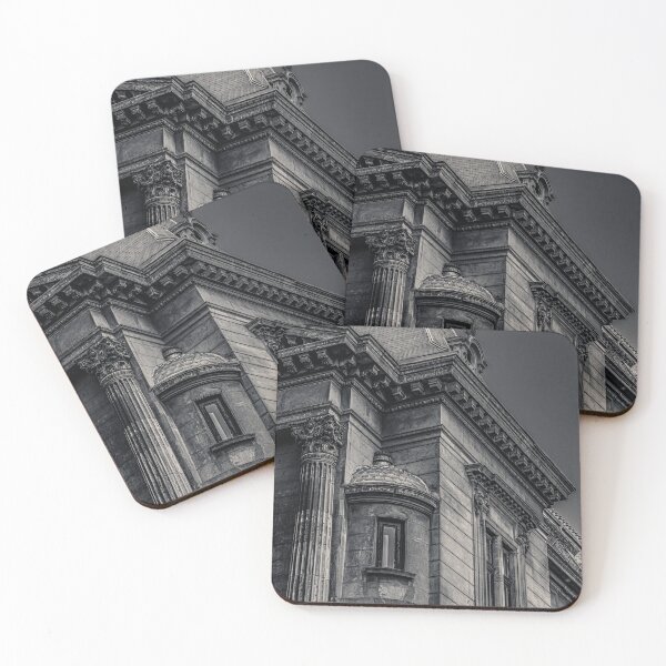 Item preview, Historic Building Facade — Black and White Architecture Photography designed and sold by Rabee Khalil Photography.