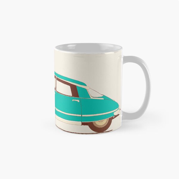Item preview, Retro Teal Citroën DS Vintage French Car Illustration	 designed and sold by Victor Shadehorn.
