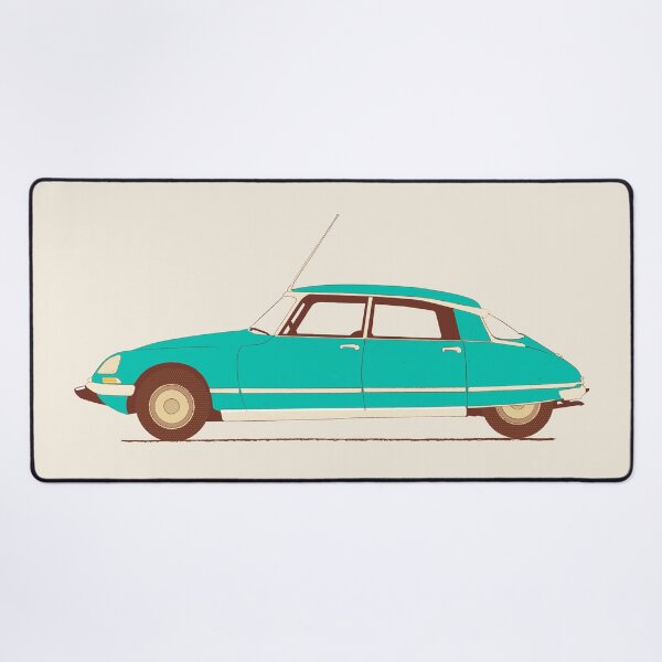 Item preview, Retro Teal Citroën DS Vintage French Car Illustration	 designed and sold by Victor Shadehorn.