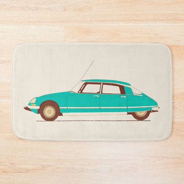 Item preview, Retro Teal Citroën DS Vintage French Car Illustration	 designed and sold by Victor Shadehorn.