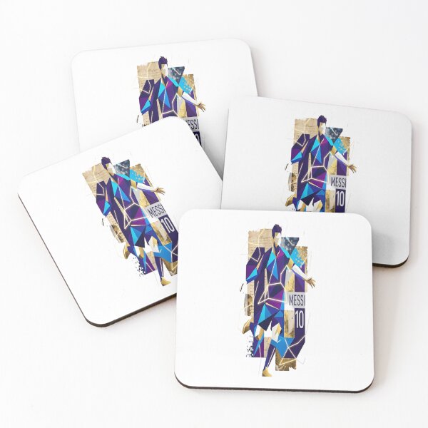 Item preview, MESSI '10' Abstract Geometric Mixed-Media Print - The Deconstructed Legend designed and sold by moses10.