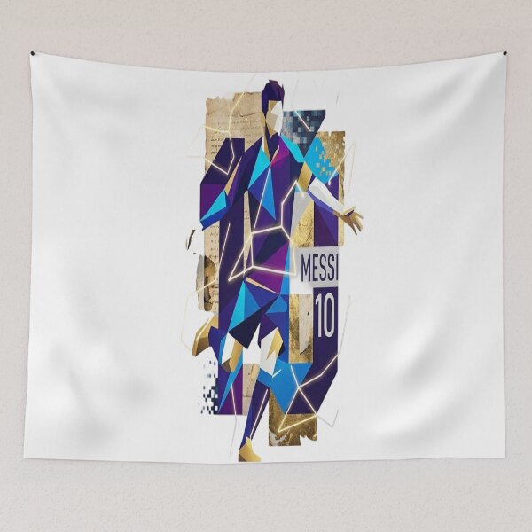 Item preview, MESSI '10' Abstract Geometric Mixed-Media Print - The Deconstructed Legend designed and sold by moses10.
