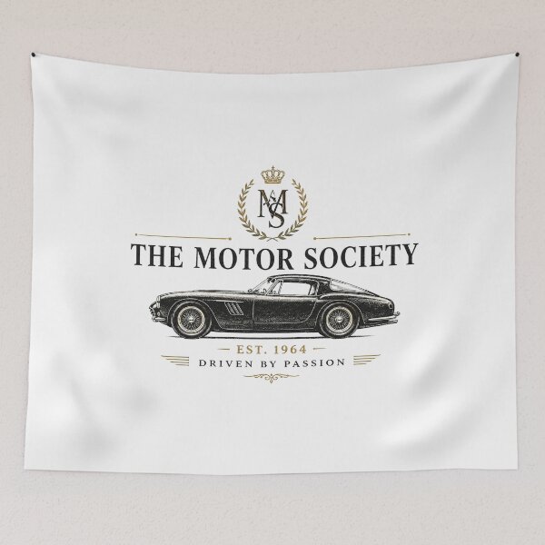 Item preview, Vintage Motor Society Classic Car Racing Club Luxury Design designed and sold by Ivory Code.