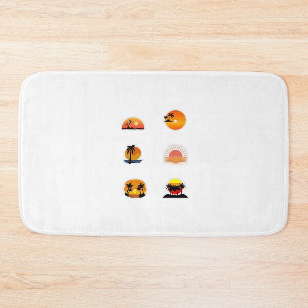Item preview, Retro Tropical Sunset Palm Trees Sticker Pack designed and sold by KAWAII STUDIO NB.