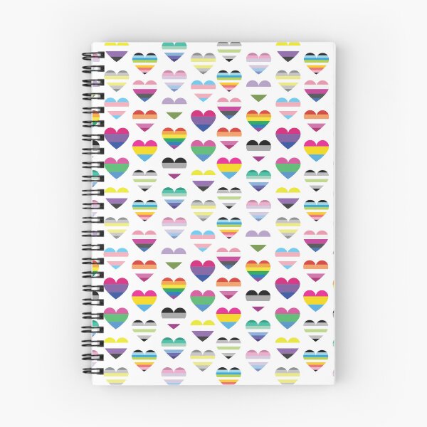 Item preview, Pride Hearts Pattern | LGBTQ+ Rainbow Flag Hearts on White designed and sold by Hallowed Artistry.