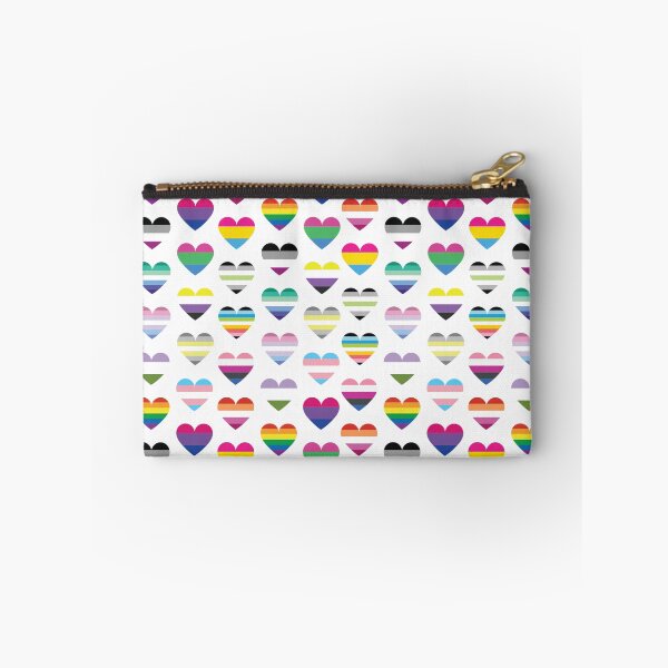 Item preview, Pride Hearts Pattern | LGBTQ+ Rainbow Flag Hearts on White designed and sold by Hallowed Artistry.